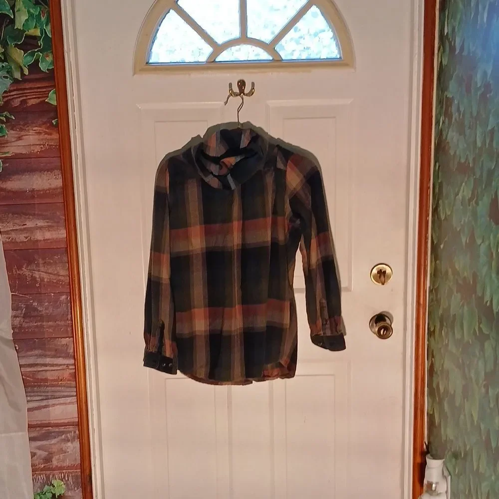 Carhartt Multicolor Plaid Hoodie RL12 - Picture 7 of 10